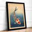 Koi in Motion Japandi - Framed Print-96577531-96577528