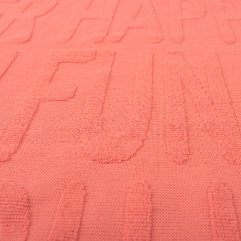 Aine Fun Embossed Beach Towel 75x150, Salmon