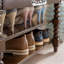 Long banc de rangement pour chaussures en cuir-111867375