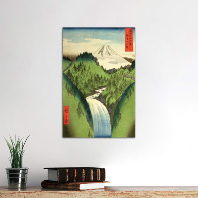Fuji From The Mountains Of Isu by Utagawa Hiroshige - Wrapped Canvas Painting