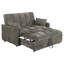 Canapé-lit capitonné capitonné convertible gris foncé-544899748