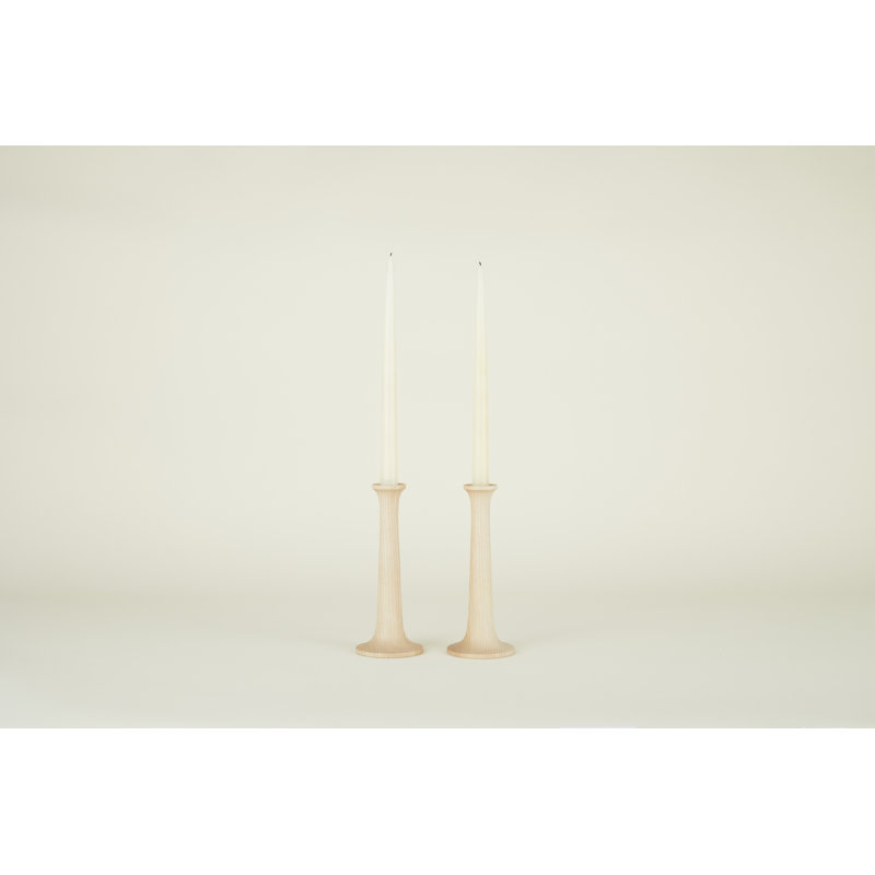 Candlestick, Maple, 9" H x 4" W x 4" D