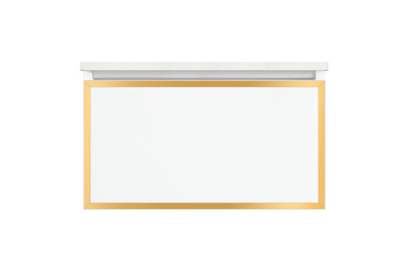 Profiles Framed 30" Single Bathroom Vanity Base Only, Full Drawer, Yes, Black/Polished Nickel