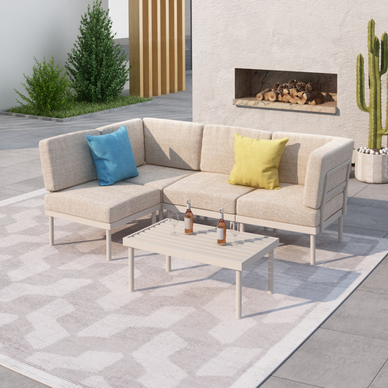 64cm Wide L-Shaped Patio Sectional