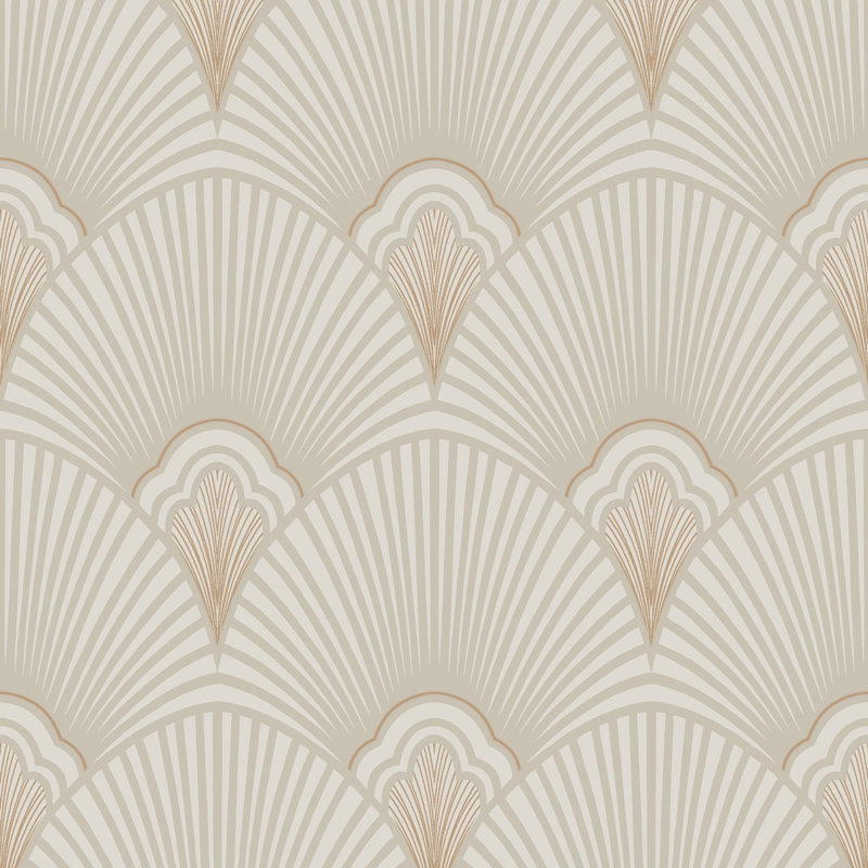 Sublime Geometric Vinyl Metallic Wallpaper Double Roll, Natural