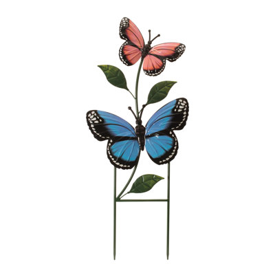 Iron Butterfly Garden Stake 32"H