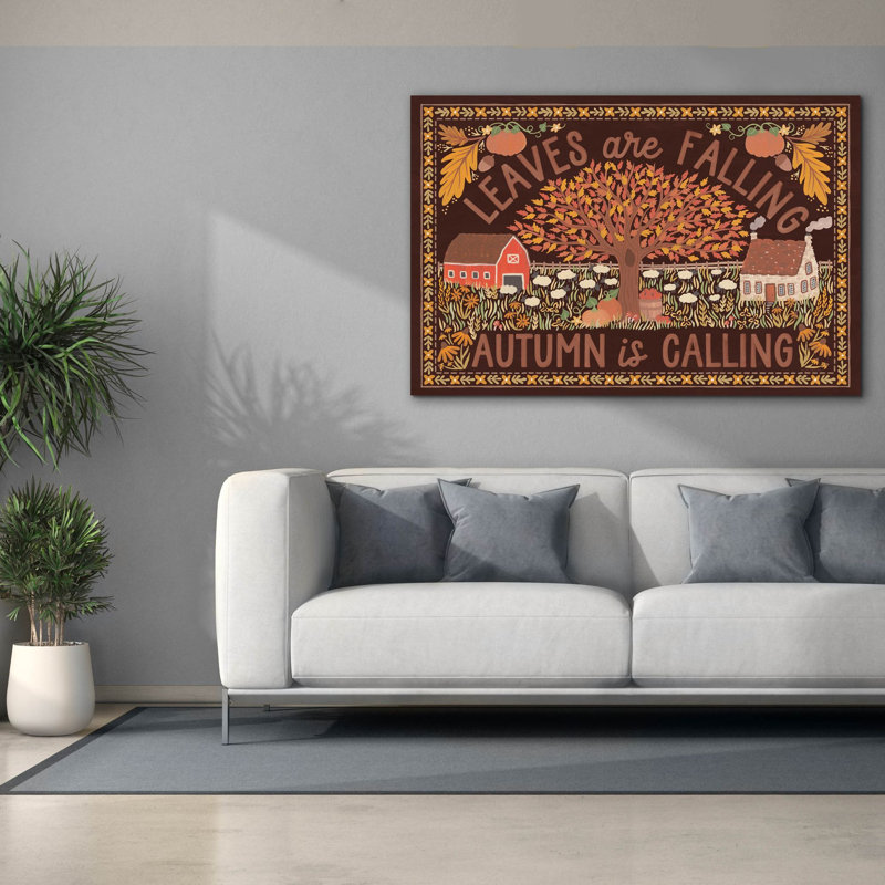 «Autumn Days 1 Dark» par Laura Marshall, art mural sur toile, H 40 po x l 60 po x P 1,5 po