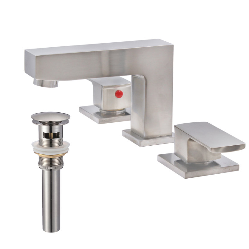 Robinet de salle de bain espacé Jax, Nickel brossé
