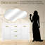 Irregular Wall Mirror, Asymmetrical Bathroom Vanity Mirror with Metal Frame, Modern Decorative Mirror-885886674-885886637