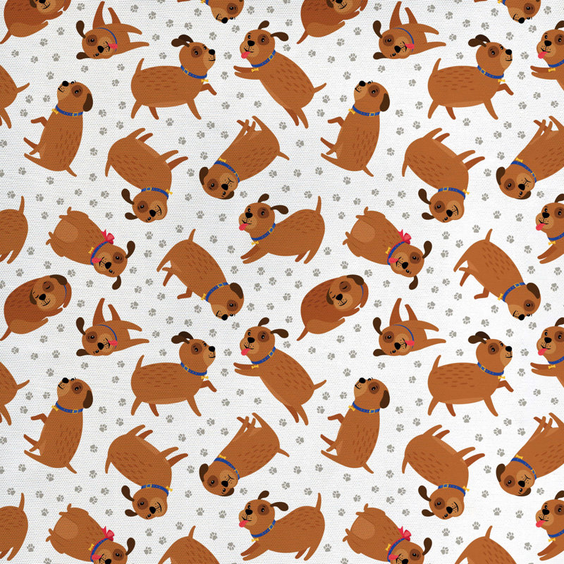 Tissu d’impression patte, H 36 po x l 58 po x P 1 po