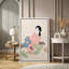 «Graceful Lady in Kimono Interior Scene», œuvre d'art Ukiyo-e, photos de beauté japonaise classique, impression sur toile encadrée-123634149-123634153