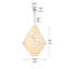 Lustre en albâtre de 42 po Idamay-775002312