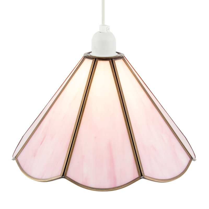 17cm H Glass Novelty Pendant Shade ( Screw On ), Pink
