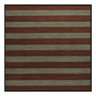 Machine Washable Horizontal Stripes Brown Area Rug