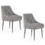 Chaises de salle à manger, chaises de salle à manger de style Mid-Century, chaises de salle à manger en similicuir avec tige de traction arrière-959744047