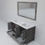 Meuble-lavabo double L 60 po x P 22 po et miroir 58 po.-1548938919-1527519840