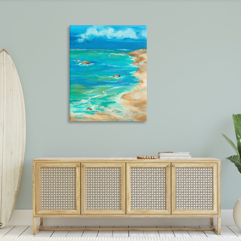 «Vivid Rocky Beach Cove» par Liz Jardine, H 48 po x l 36 po