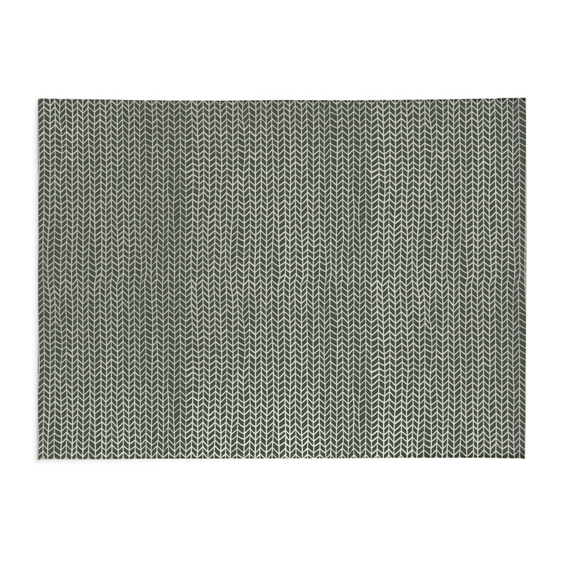 Tapis de bureau à plumes à chevrons, L 6 pi x L 4 pi, Chimichurri