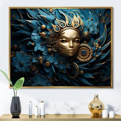 «Hinduism Matsyas God Aquatic Azure I», reproduction sur toile