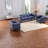 Classic Blue 3-seater Sofas, Pu Leather Square Arm Couch For Home