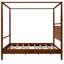 Solid Wood Canopy Bed Frame Four Posters Bed No Box Spring Needed-1034463815
