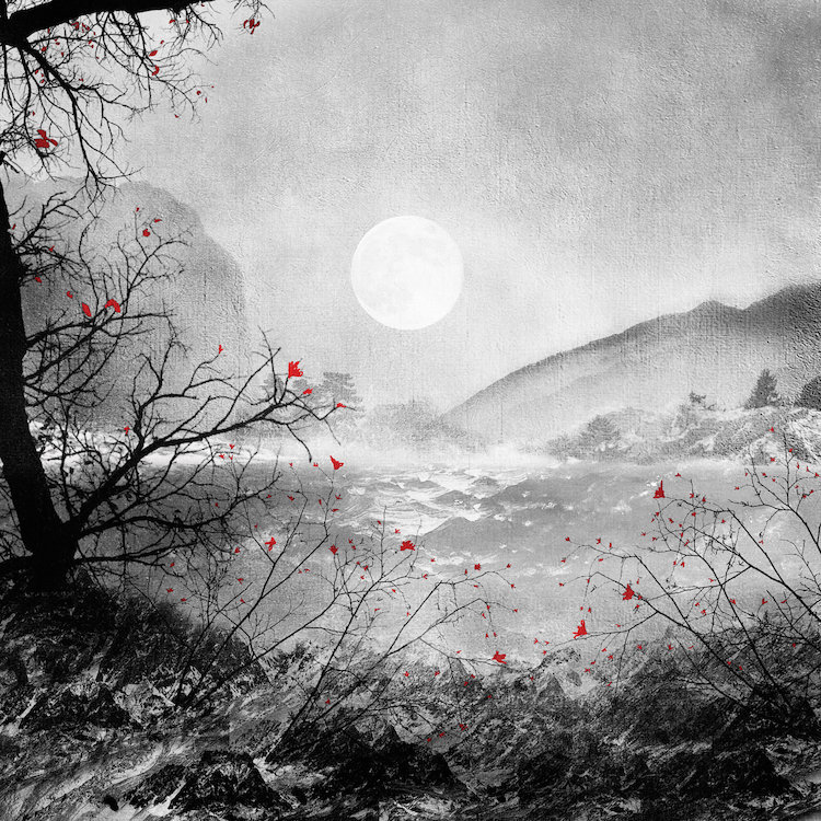 «The Red Sounds and Poems, chap. II», impression sur toile tendue, H 26 po x l 26 po x P 1,5 po