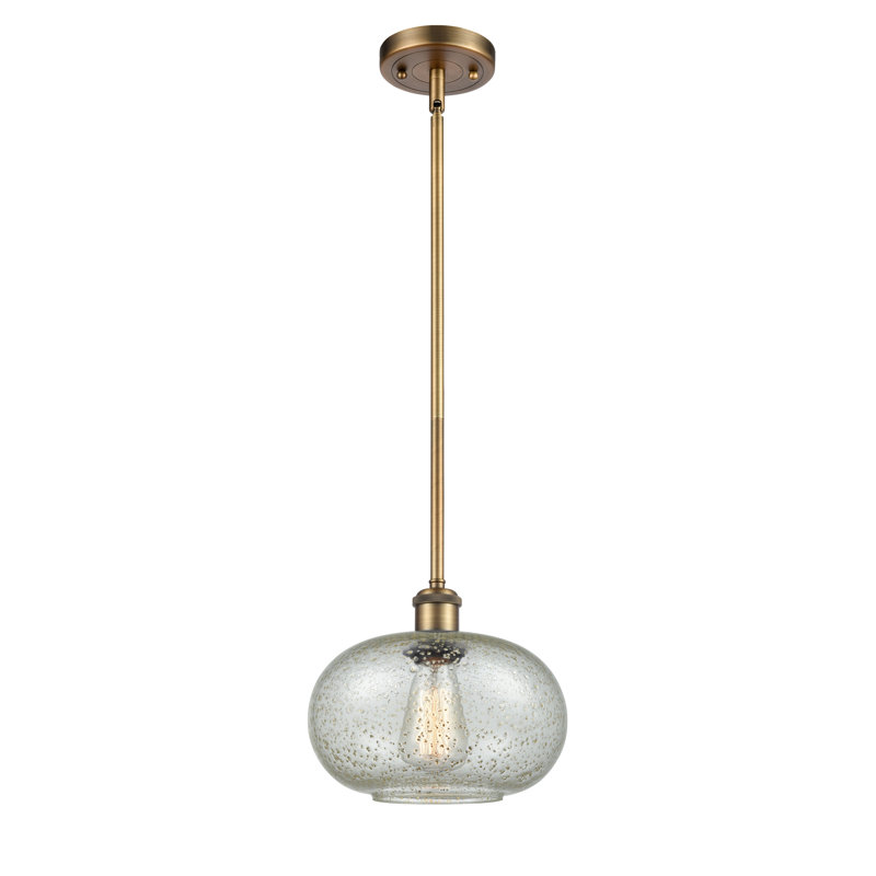 Luminaire sphère suspendu 1 lumières simple Bethlehem, Mica, Ampoule non incluse, Cuivre antique
