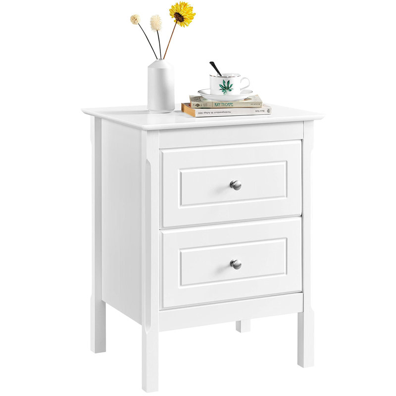 Lannion 48cm W Bedside Table, White