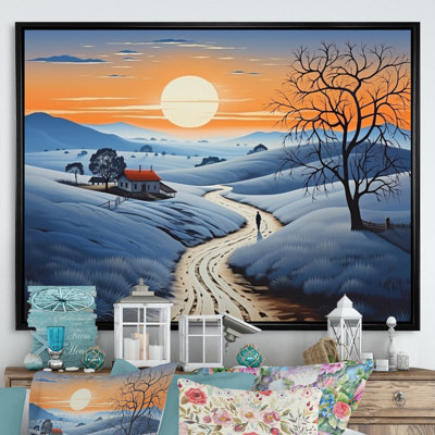 " Countryside Twilight Blues Landscape II "