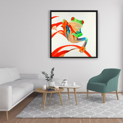 "Grenouille aux yeux rouges" sur toile