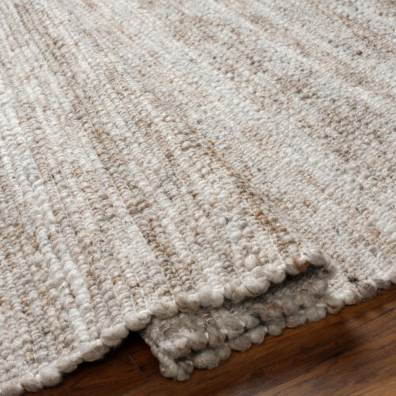 Mecit Handmade Braided Recycled P.E.T. Indoor / Outdoor Area Rug in Gray/Taupe, Rectangle 6' x 9'