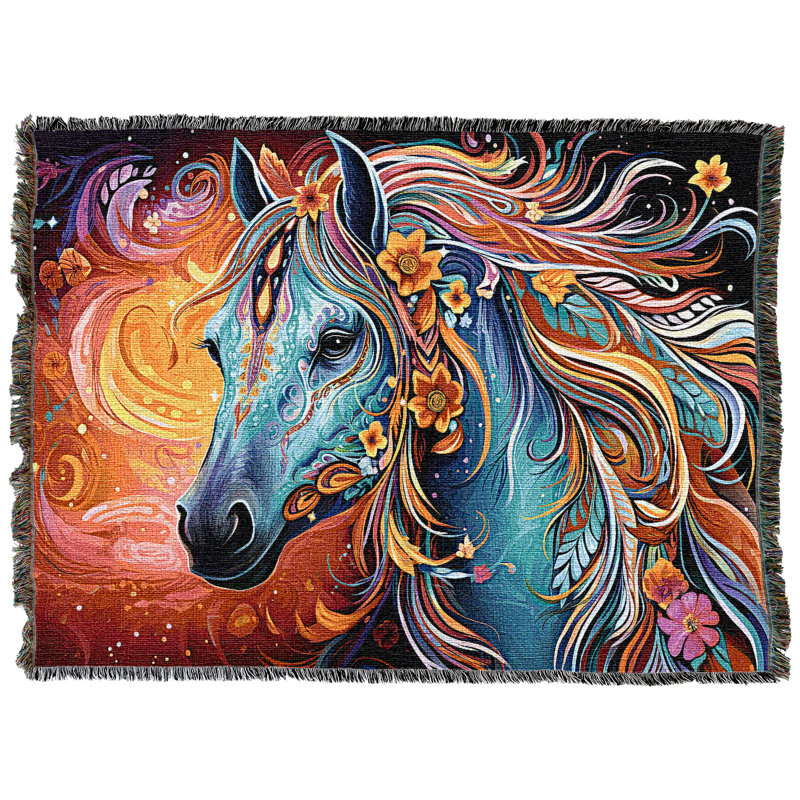 Jeté en coton Pure Country Weavers, Carrousel «Merry Go Round»