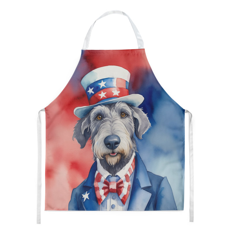 Patriotic American Apron, Irish Wolfhound