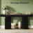 Wood Console table with open bottom shelf-1758926421
