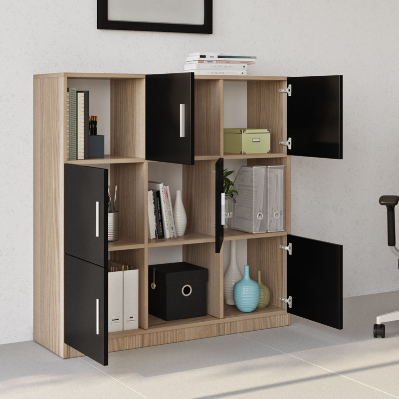 Caylan 121.8cm Kitchen Pantry, Oak/Black