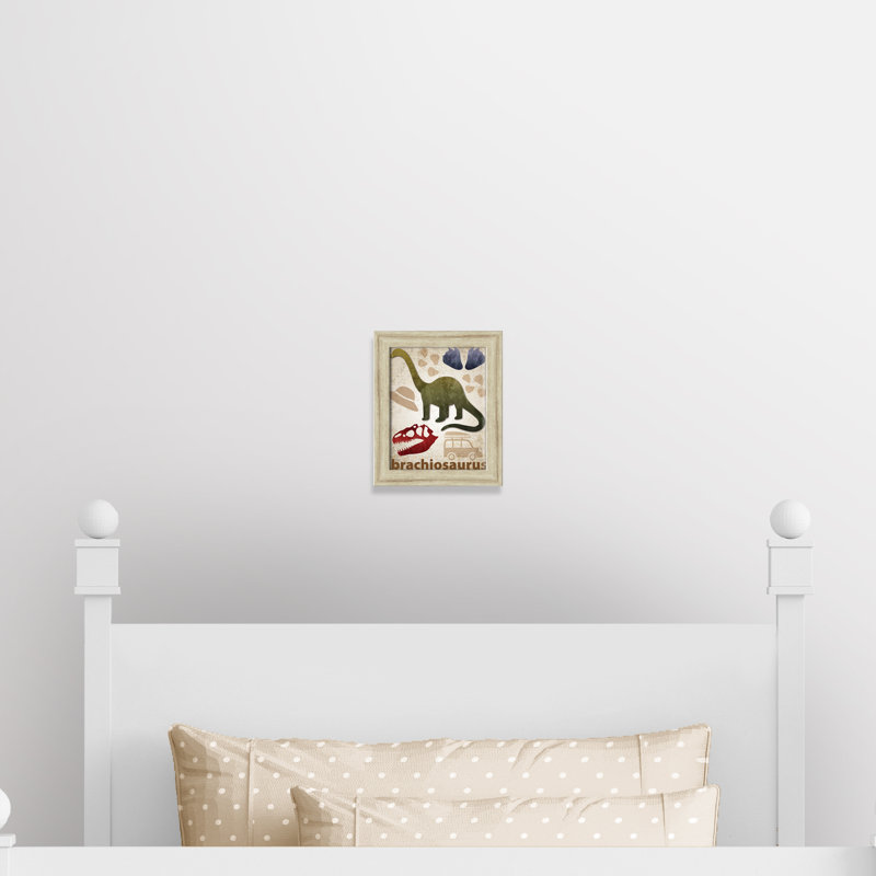 Adhésif décoratif dinosaures-03 ', H 12 po x l 10 po x P 0,625 po, Cadre plat beige