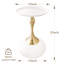 Petite table d'appoint, table d'appoint ronde, table à piédestal en métal moderne, table à martini décorative cannelée, table d'appoint minimaliste pour petits espaces-1823298240-1823298243