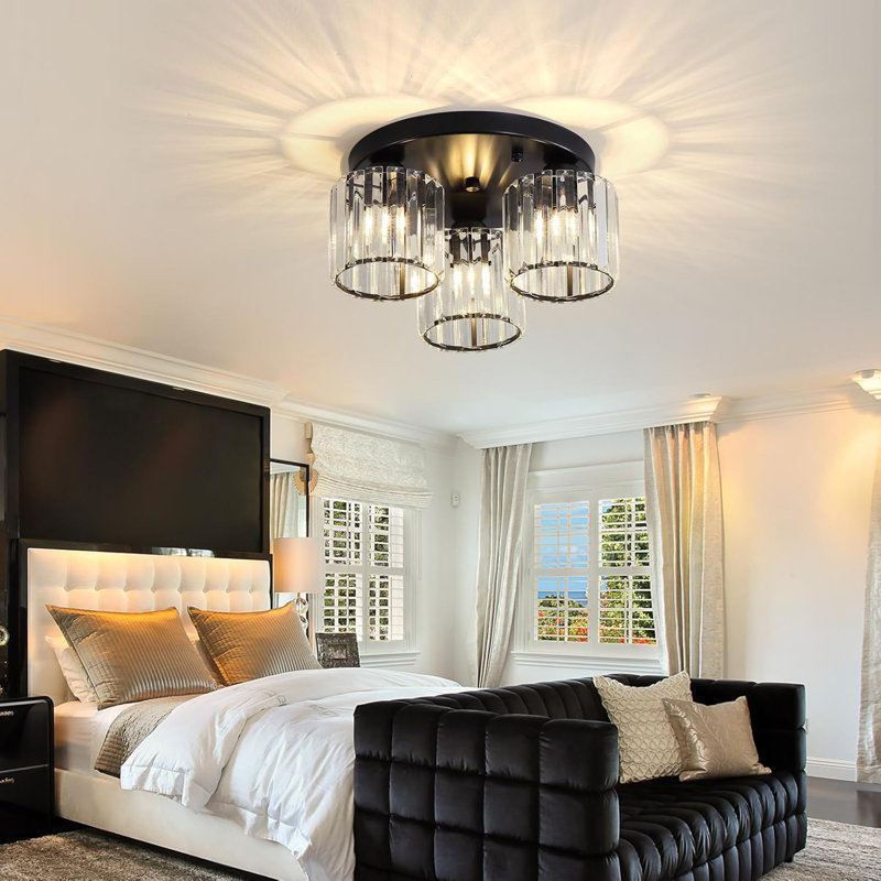 Abat-jour en verre Farmhouse, Noir mat