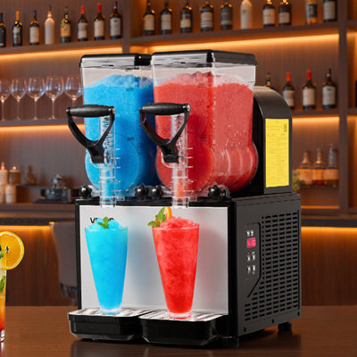 Machine à Slushie, machine à barbe commerciale 6L / 1,6 Gal x 2, machine à boissons glacées avec auto-nettoyage, machine à margarita pour les bars, les fêtes, les margaritas, les milkshake et plus encore
