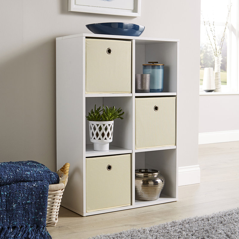 Steinberg 6 Cube Storage Bookcase Unit, White