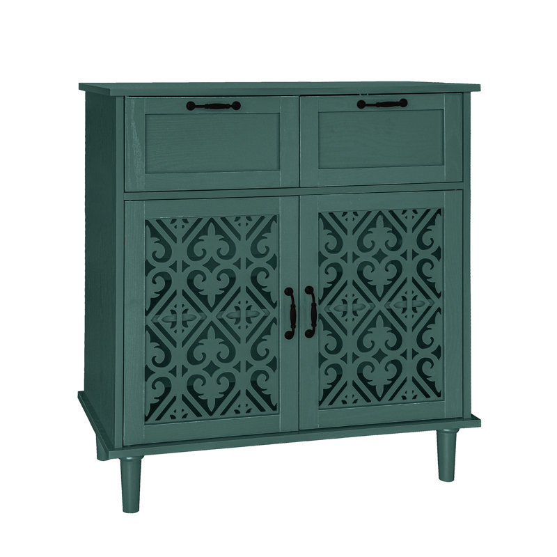 2 Door 2 Drawer Cabinet, American Furniture, Suitable For Bedroom, Living Room, Study