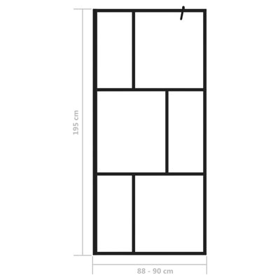 Janssen 767.7 mm H Framed Fixed Glass Panel