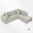 4-Piece Upholstered Sectional With Ottoman-1183885860