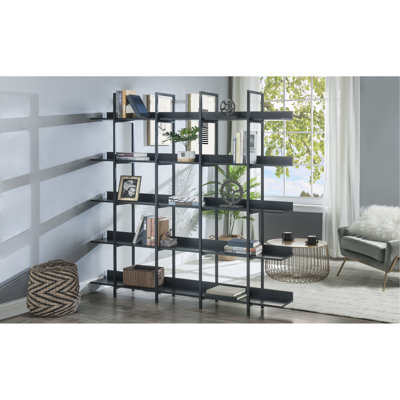 Bibliothèque à 5 niveaux avec bureau ouvert