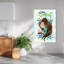 «Dreaming Virgo Girl», impression contemporaine de paysage floral abstrait-129968428