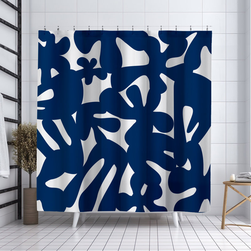 Rideau de douche Coco, Bleu marine