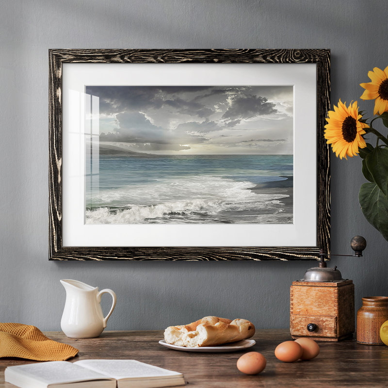 " Shimmering Cove ", 18" H x 26" W x 1.5" D, Black