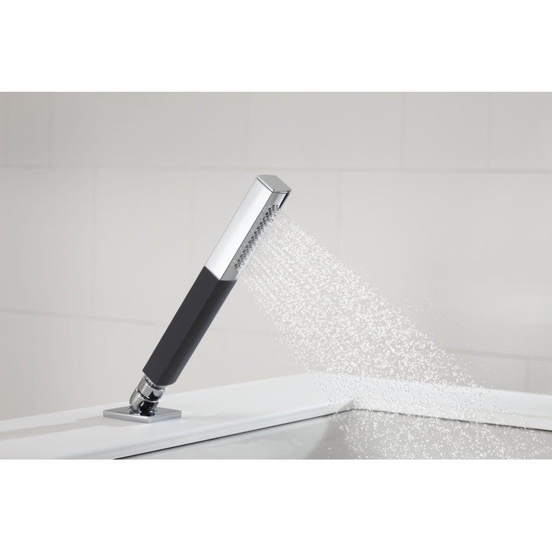 Loure Deck-Mount Handshower Holder, Laiton moderne brossé