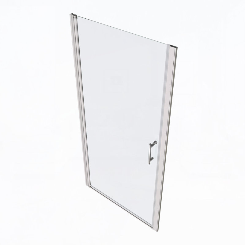 1 3/8" adjustment,universal pivot shower door, open outside, with 1/4" tempered glass, Chrome