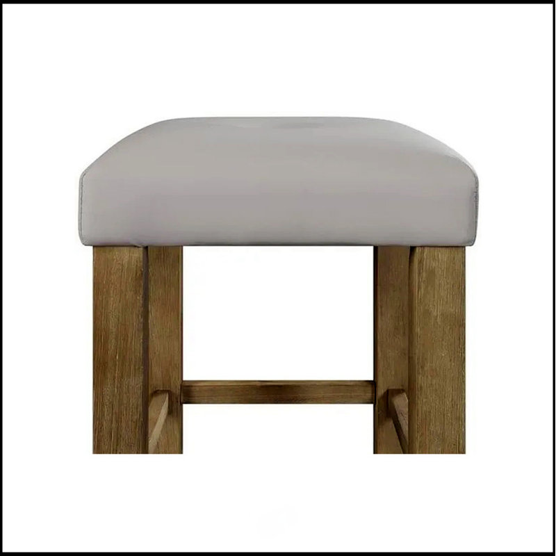 Ensemble de 2 tabourets à hauteur de comptoir revêtus de similicuir